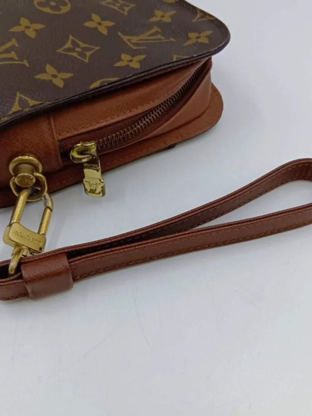 Louis Vuitton Monogram Orcee Second Bag Brown Pocket Sticky
